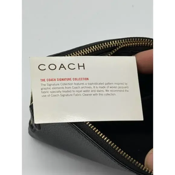 RETAIL $138 Coach Double Corner Zip Leather Wristlet Wallet*LIKE NEW CONDITION - Picture 7 of 7